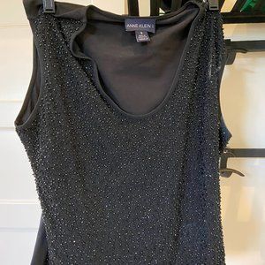 Black Sequin Top from Anne Klien, Size Small